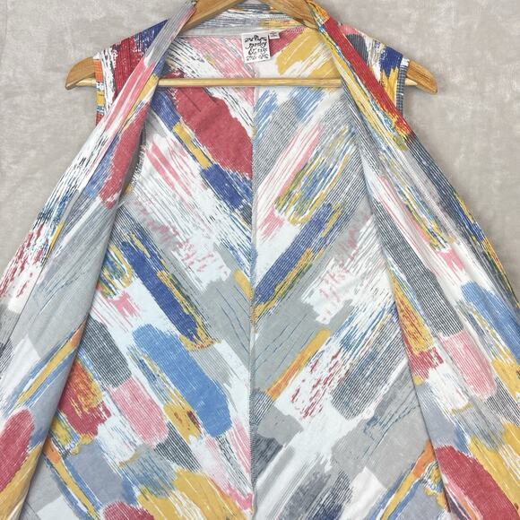 Parsley & Sage Womens Small Cardigan Vest Open Colorful Boho Pheobe Buffay - Picture 6 of 12